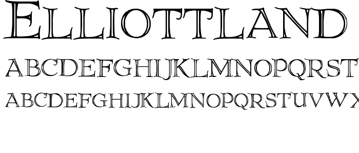 Elliottland J font